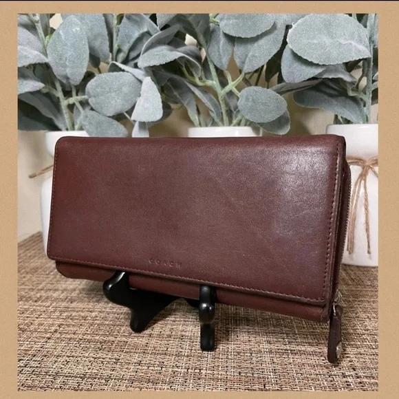 ❤️SOLD❤️Vintage Coach Mahogany Bedford Combo Wallet Checkbook 6996 - Picture 7 of 10